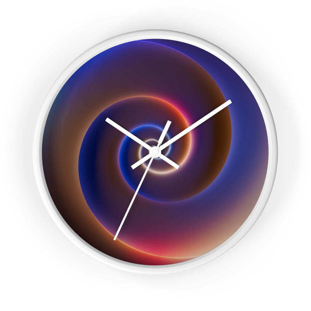 round wall clock "Eclipse Spiral" abstract spiral circular design modern wall decor