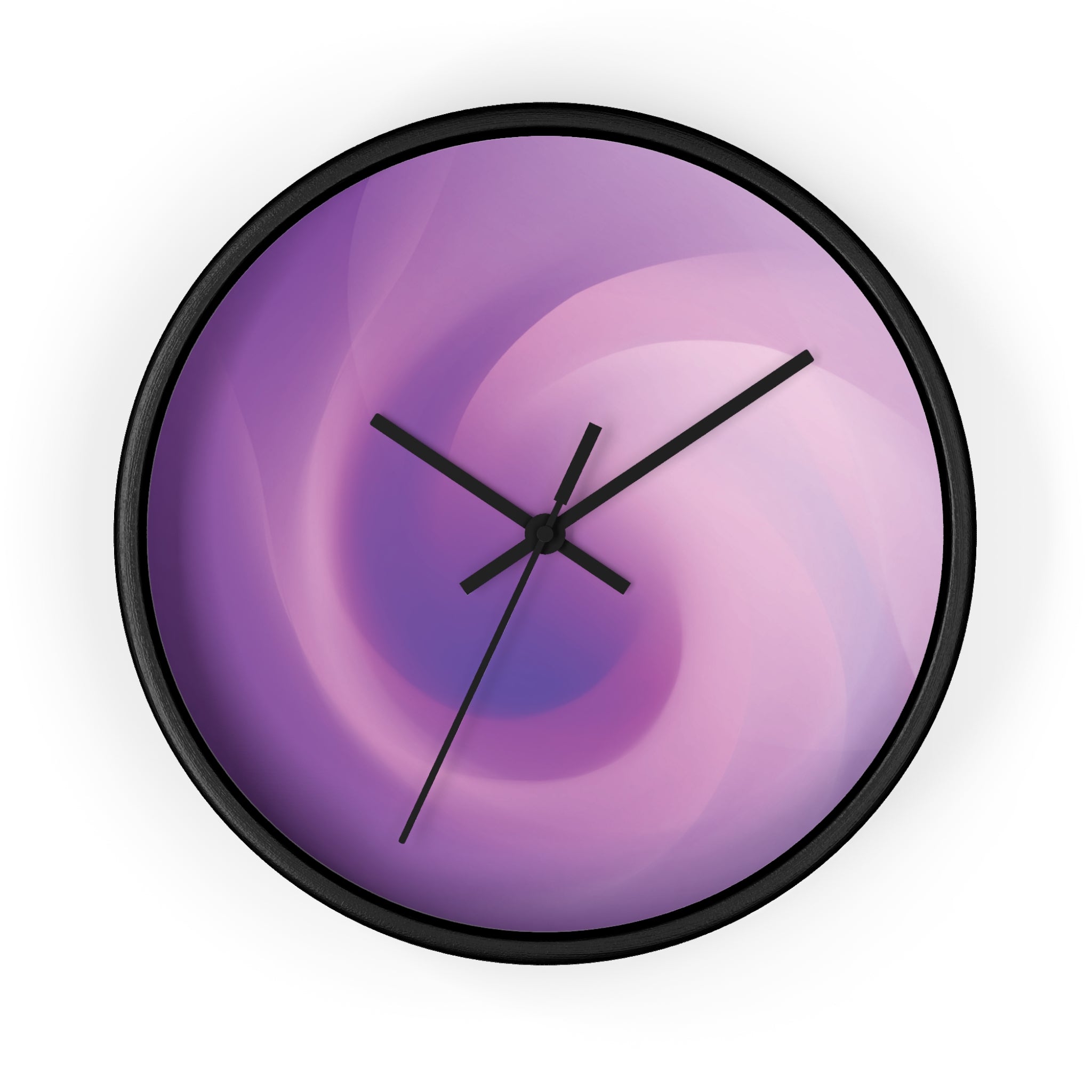round wall clock "Purple May" abstract purple gradient modern acrylic wall clock minimalist design