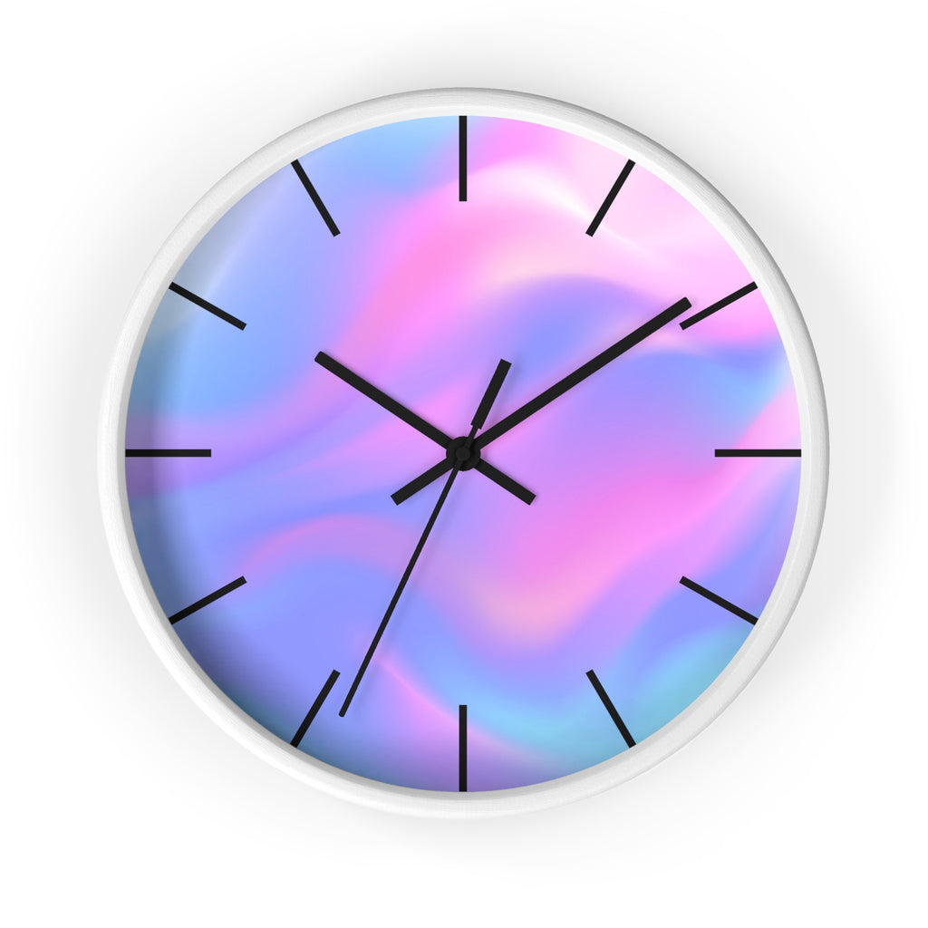round wall clock "Soft Aura" abstract soft gradient circular design modern wall decor