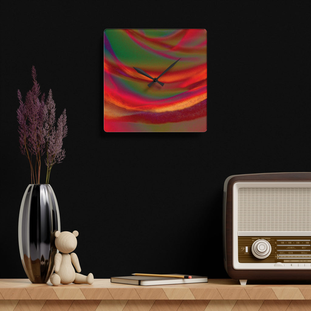 HOUR1207 Ajkos acrylic wall clock abstract gradient design detail