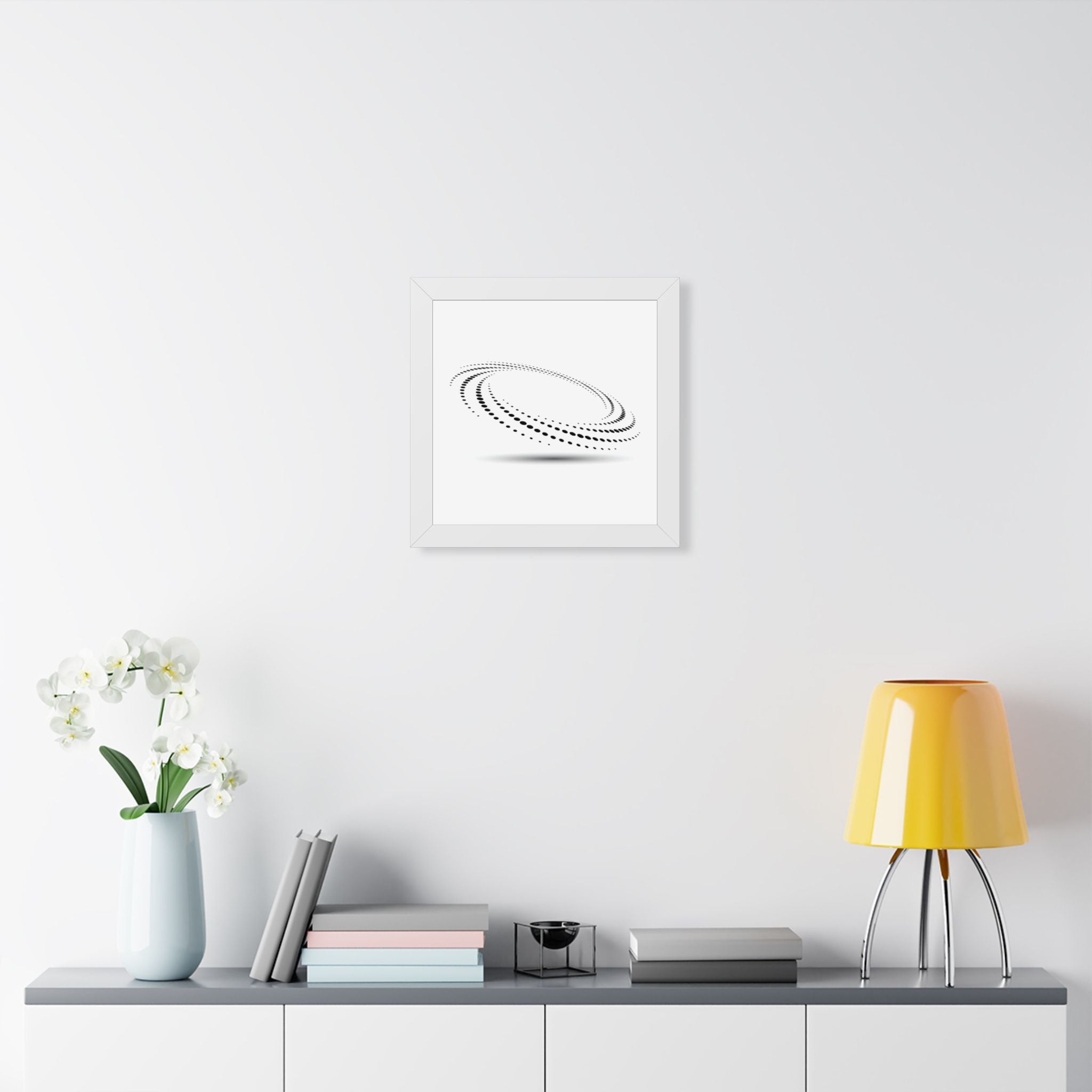 abstract wall art "Ring" in bright modern interior circular abstract artwork minimalist decor