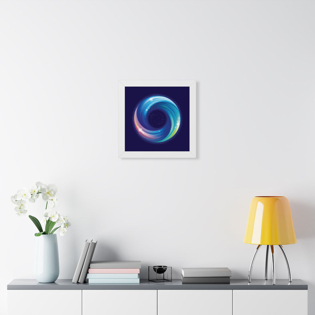 abstract wall art "Astro Hole II" in bright interior cosmic abstract artwork modern minimalist decor