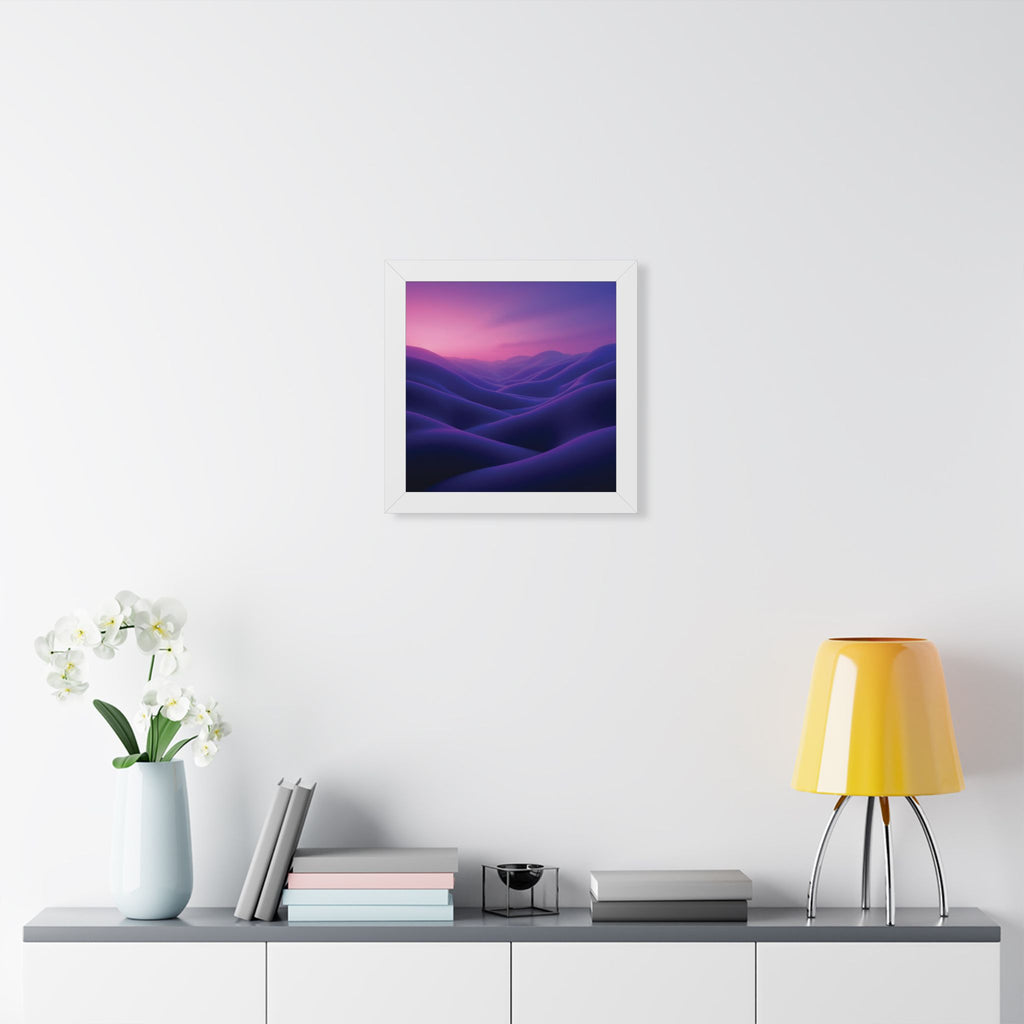 abstract wall art "A Dream of the Violet Valley" in bright interior purple gradient artwork modern decor