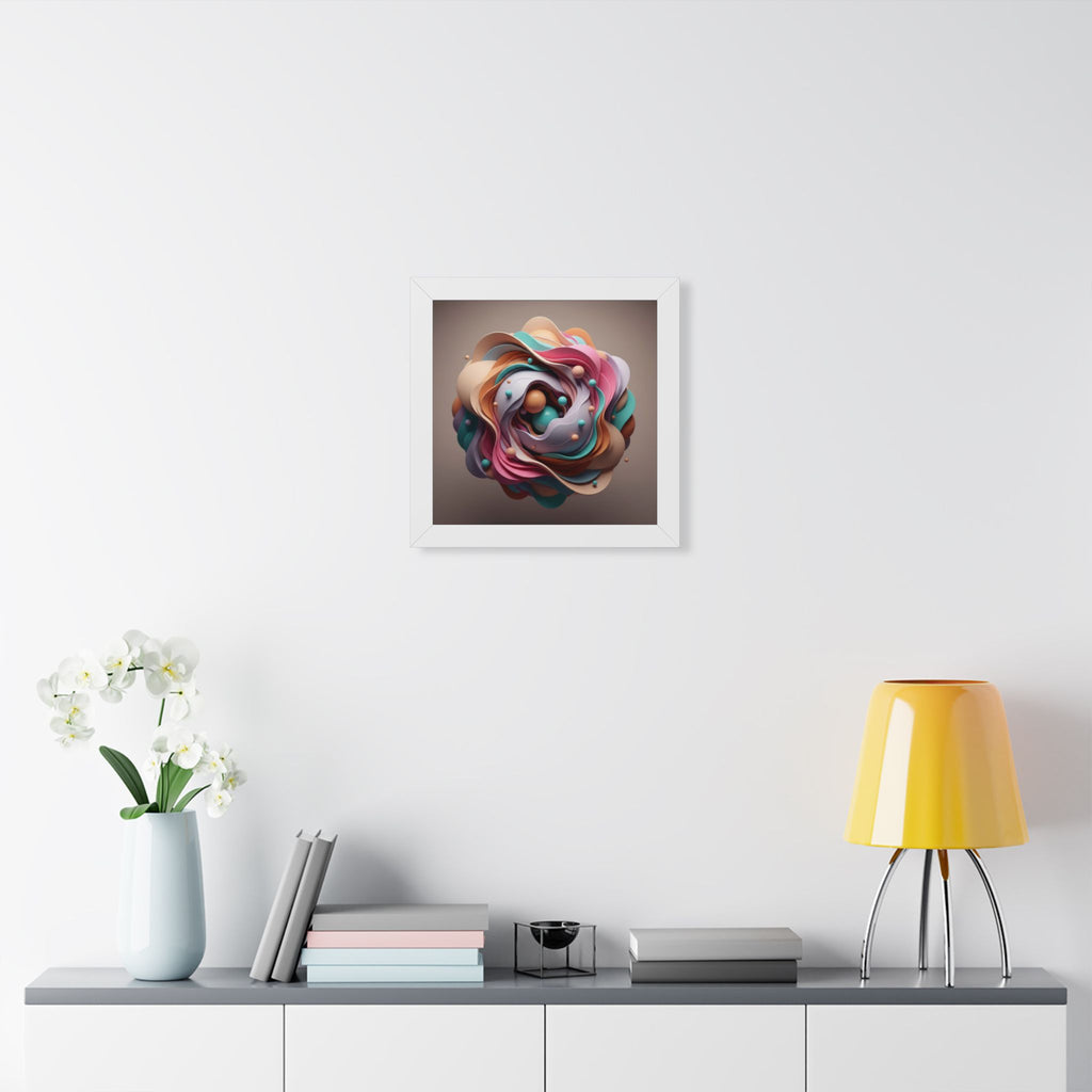 abstract wall art "Flowing Form" in bright interior fluid abstract artwork modern minimalist decor