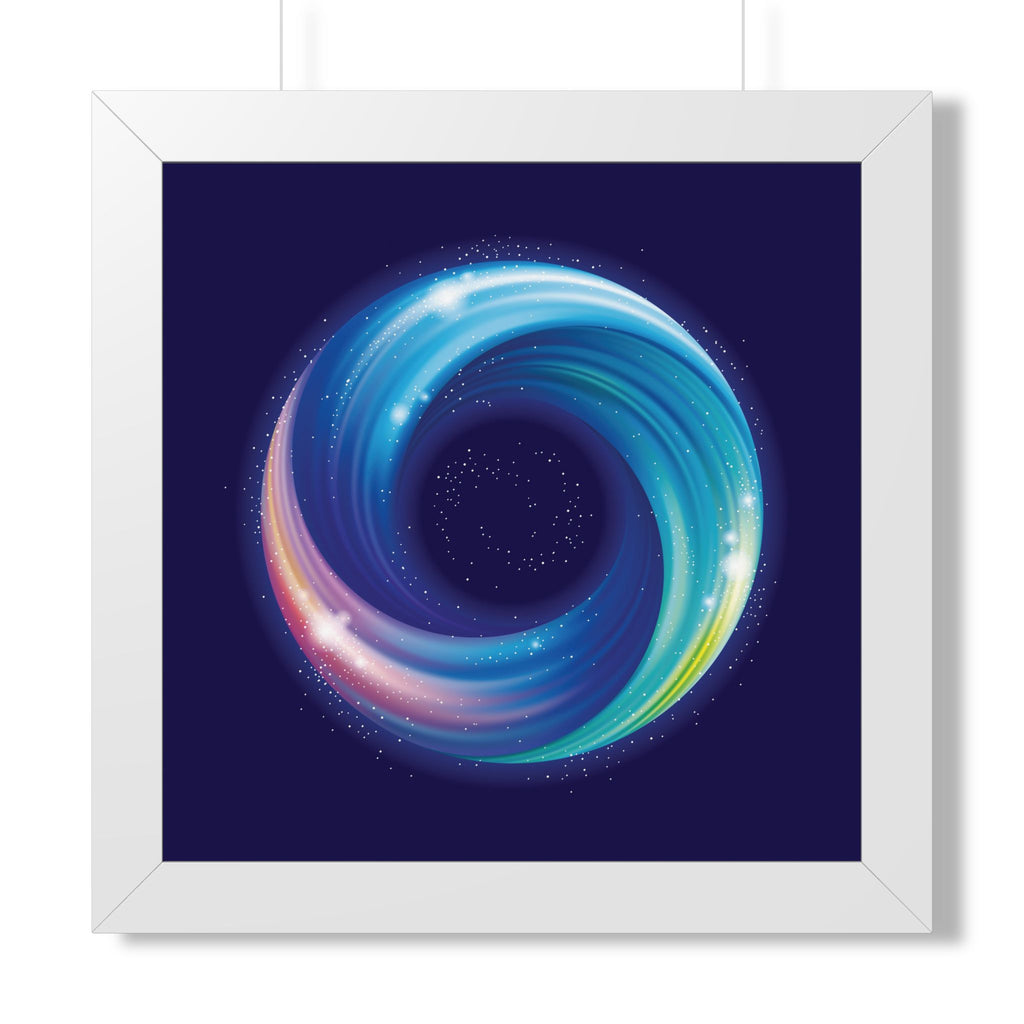 abstract wall art "Astro Hole II" cosmic circular void design modern framed wall art minimalist decor