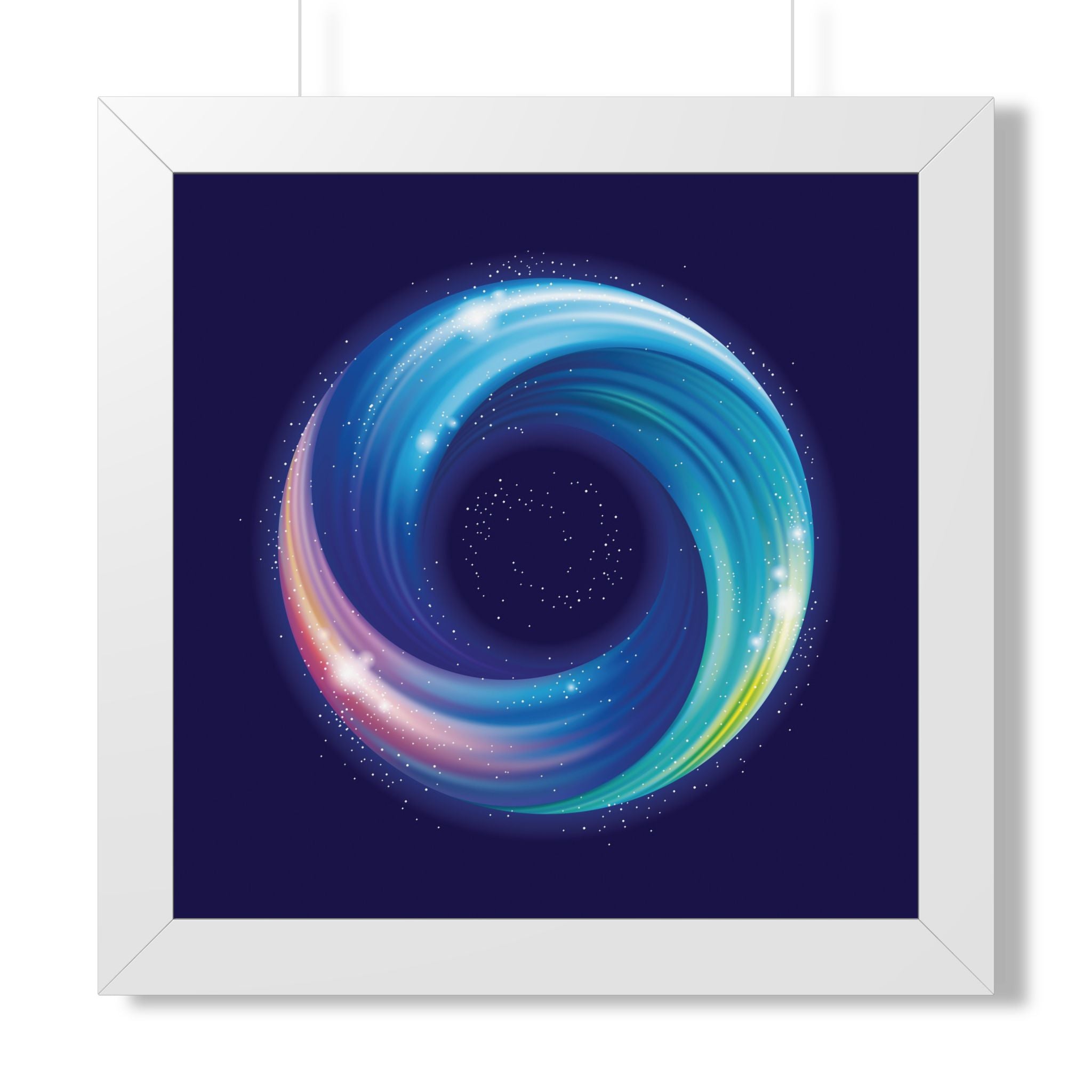 abstract wall art "Astro Hole II" cosmic circular void design modern framed wall art minimalist decor