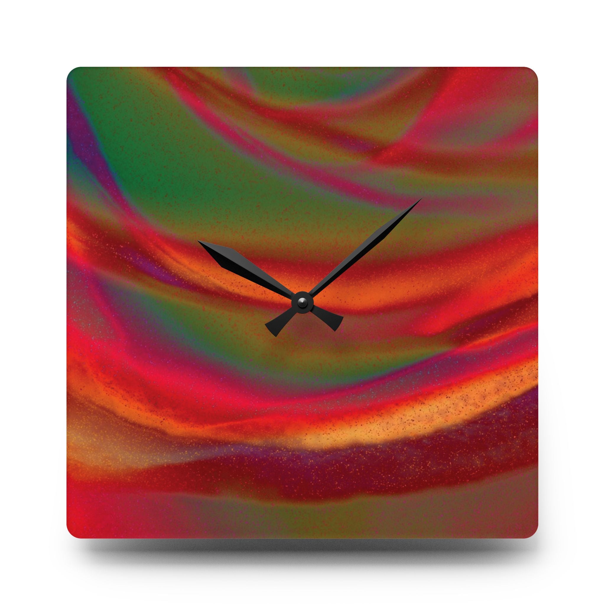 acrylic wall clock "Space Rebirth V" cosmic abstract design modern square wall clock futuristic decor