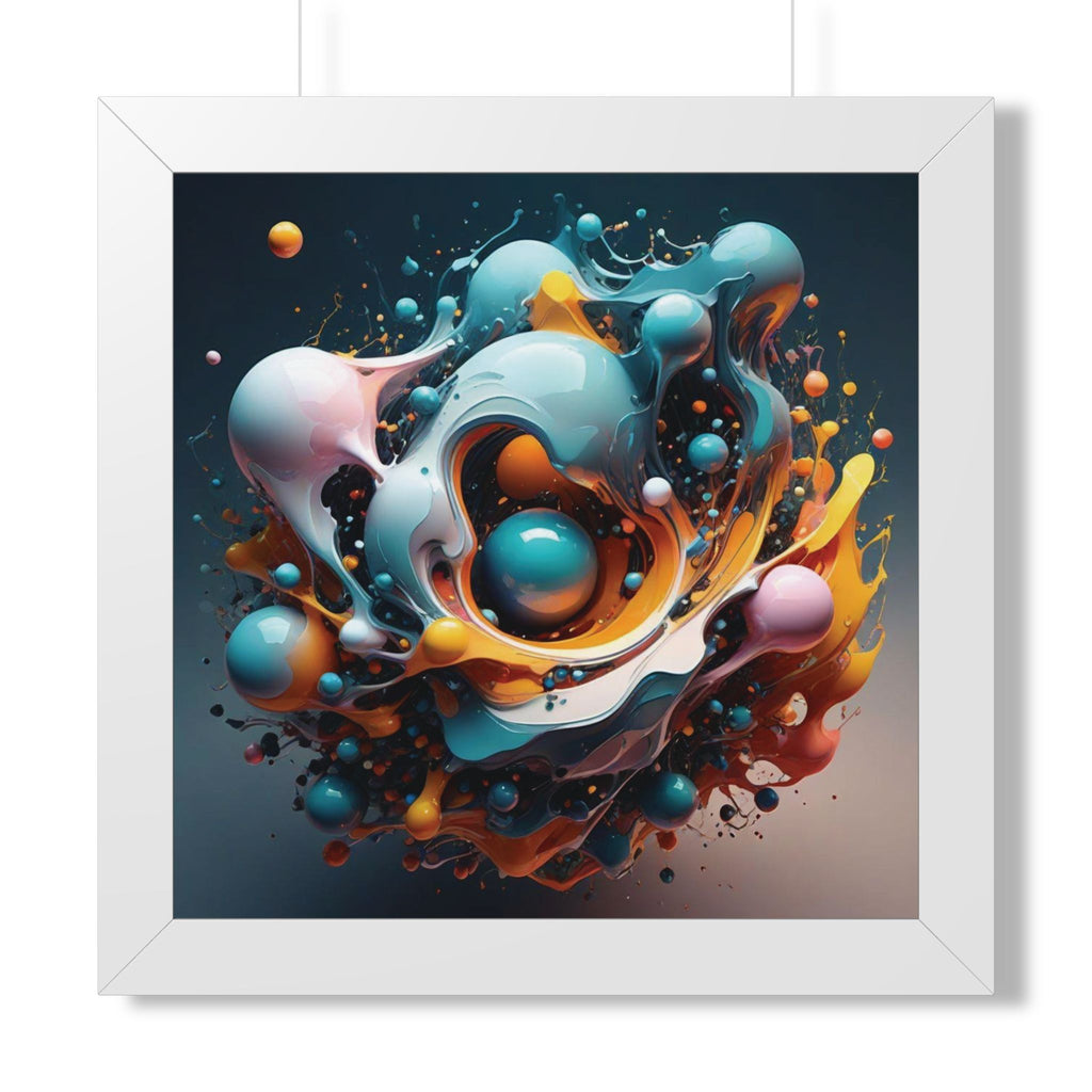 abstract wall art "Flowing Form II" fluid abstract shape design modern framed wall art minimalist decor