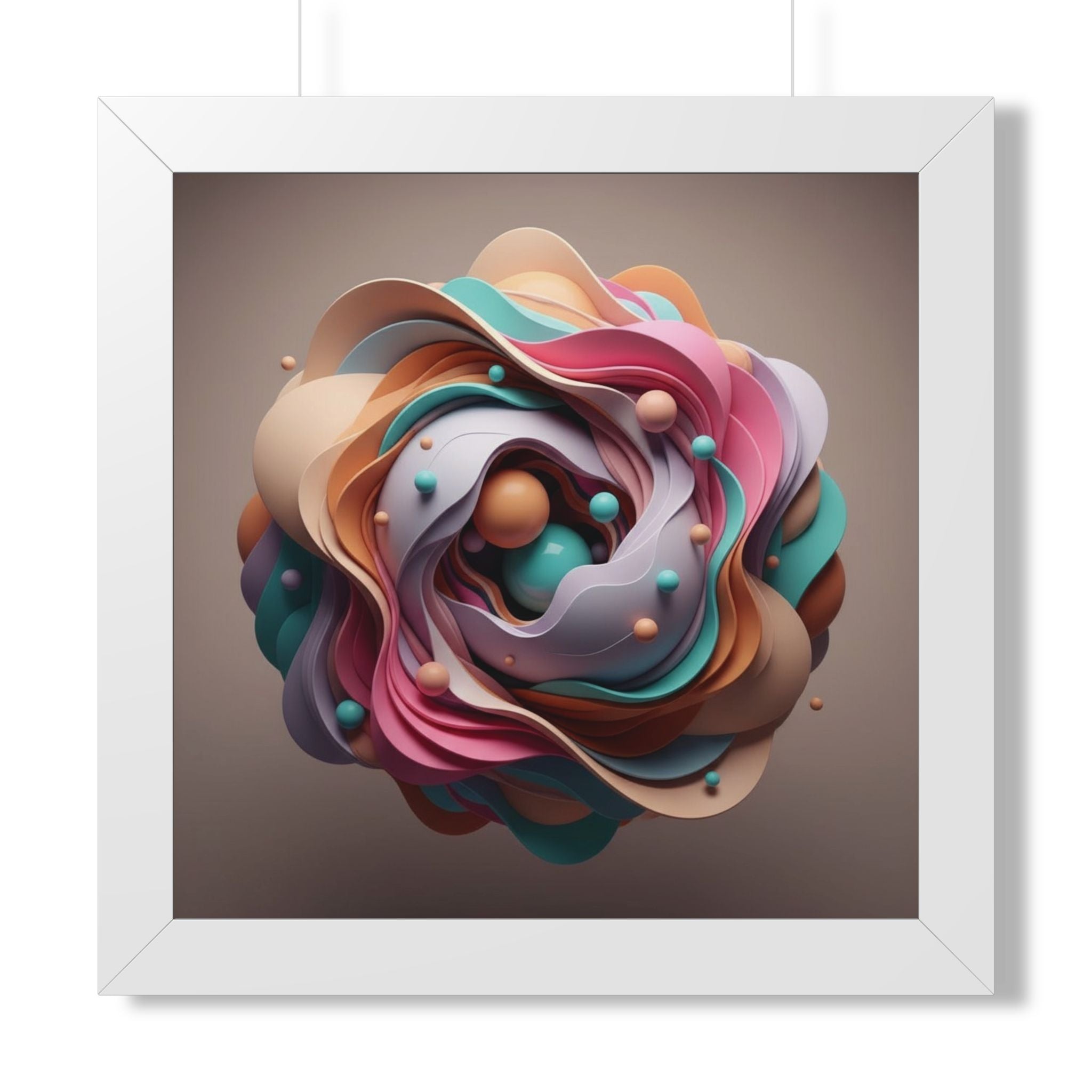 abstract wall art "Flowing Form" fluid abstract shape design modern framed wall art minimalist decor