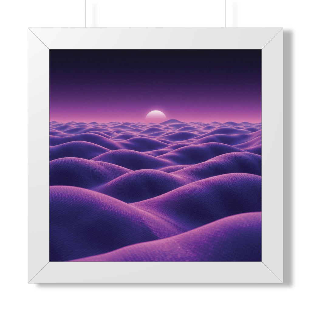abstract wall art "A Dream of the Violet Valley II" purple gradient landscape modern framed wall art minimalist decor