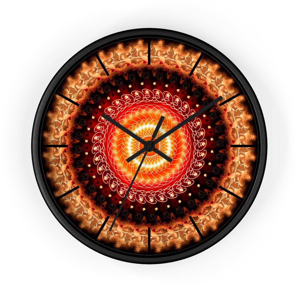 Solaris Mandala round wall clock from the Time of Resonance collection by HOUR1207