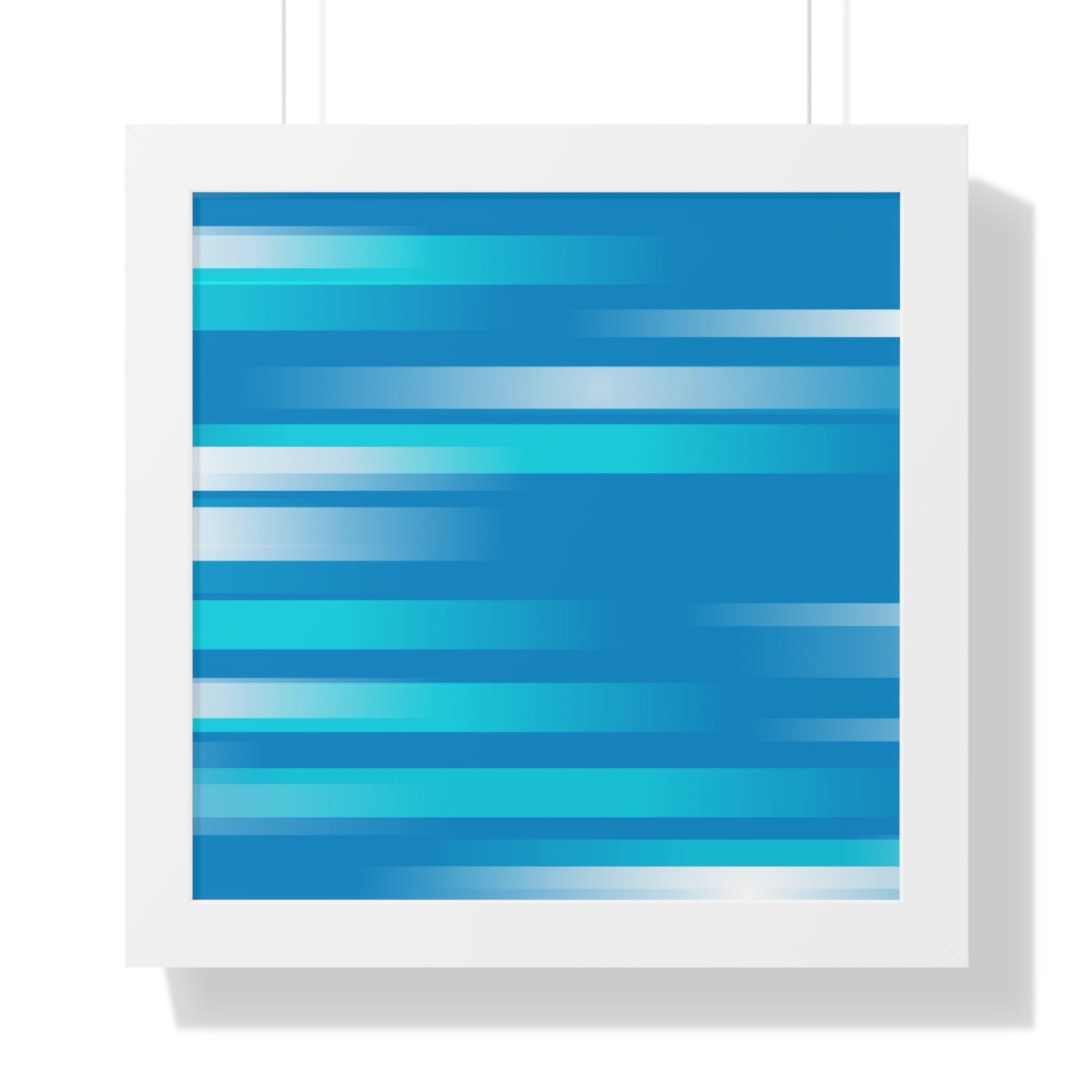 FIRST SOUND by HOUR1207 — abstract blue geometric wall artwork inspired by hidden sound waves and atmospheric rhythm, framed contemporary collector’s edition 1/1.