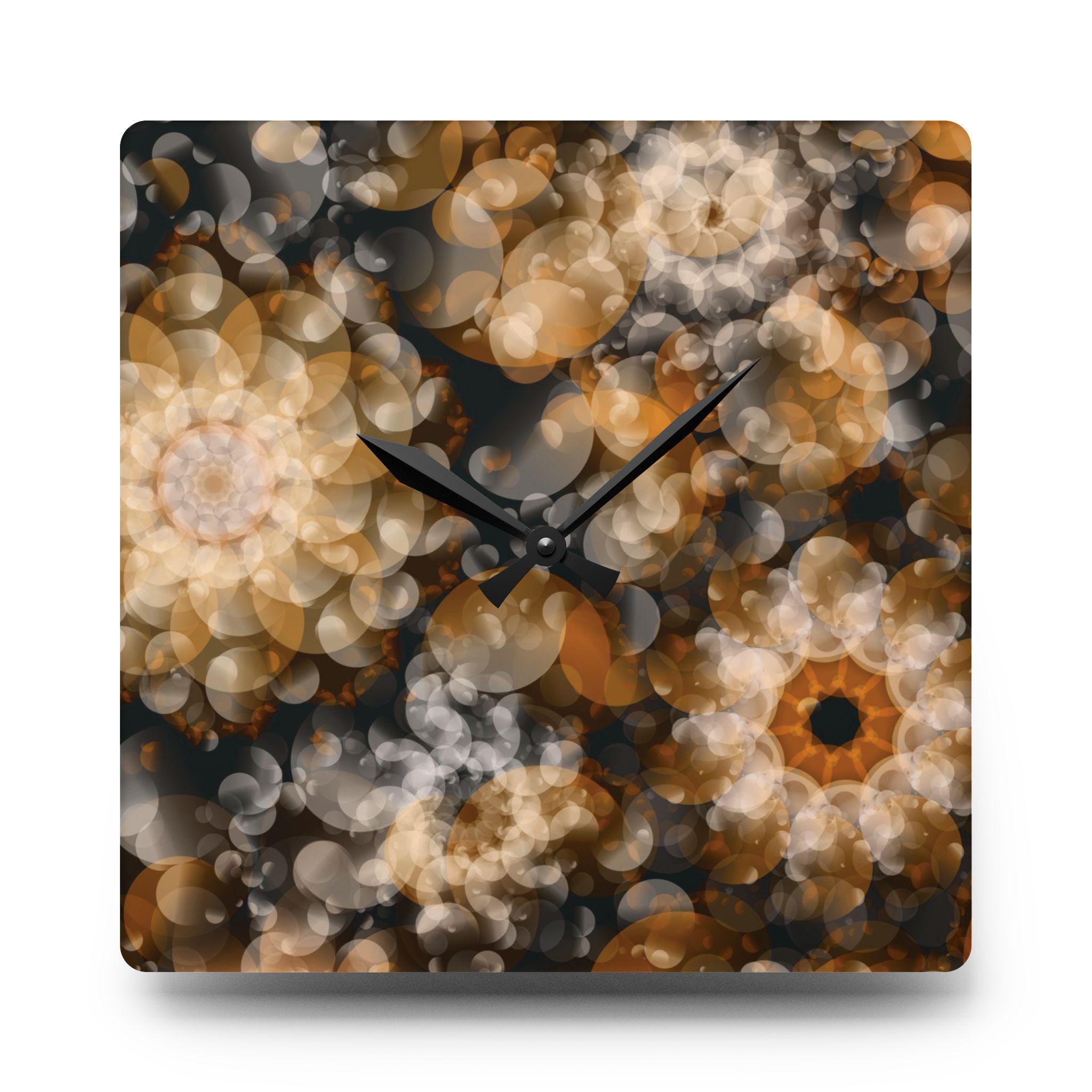 acrylic wall clock "Lumica" abstract light gradient design modern square wall clock minimalist decor