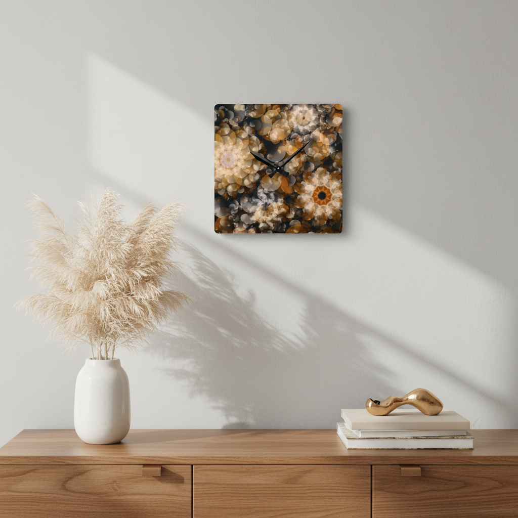 acrylic wall clock "Lumica" in bright interior soft light gradient wall clock modern minimalist decor